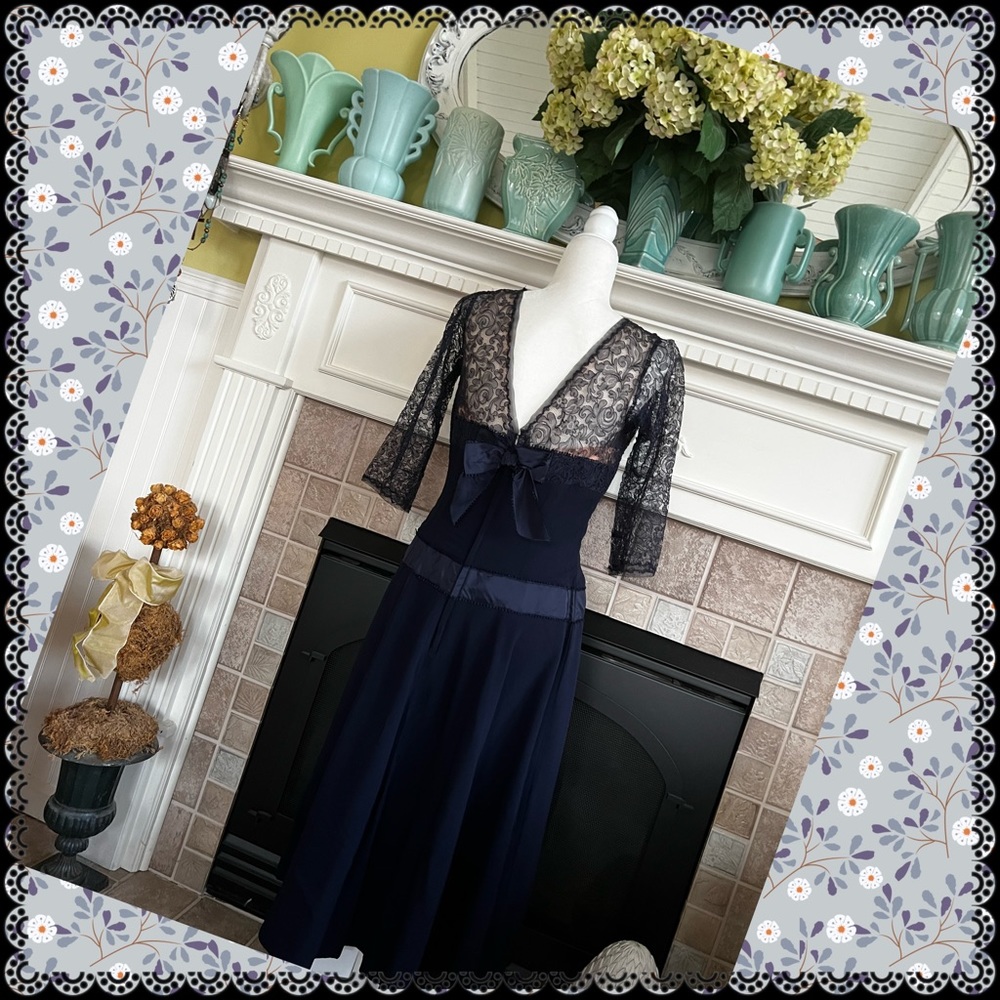 Vintage Paul Parnes party dress, size S/M - Picture 3 of 5